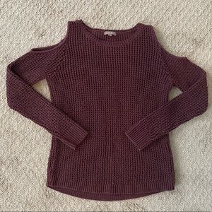 Knit Cold Shoulder Sweater